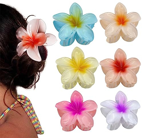 DULSPUE Fermaglio per capelli, clip per capelli da donna, fermagli per capelli, fermagli per capelli, fermagli per capelli, fermagli per capelli spessi, per capelli spessi (4 pezzi), F-acquerello, 1