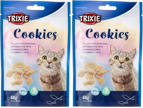 Trixie 42743 Cookies mit Lachs und Catnip, 50 g(2er Pack)