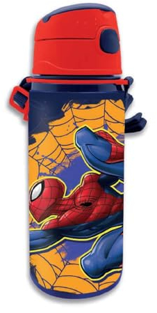 Kids Licensing Spider-Man Borraccia in alluminio con chiusura a scatto [600 ml]