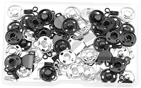 NUOBESTY 100 Stück 3 Box knöpfe Ersatzdruckknöpfe Vintage-Knöpfe schwarze Knöpfe Nähbefestiger-Set Befestigungsknöpfe aus Metall Nähen Nähverschluss Druckknopf Metallknopf Sortiert Zubehör