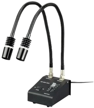 Mikroskop-Zubehör-Kit Schwanenhals-Mikroskop-Licht, kalte LED-Mikroskop-Lichtquelle, Dual-Optik-Faser-Bub-Illuminator for Stereo-Zoom-Mikroskop, 110 V-240 V Hintergrundbeleuchtung Mikroskopische Objek