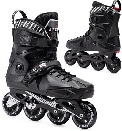ATTABO Skates Riftskates 43 EU in Schwarz Vielseitige Freestyle Skates Ideal für Urban Riding und Tricks Langlebige ABEC-9 Lager Härte 85A Räder