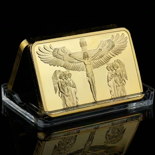 QYZXTH Jesús Bar Madonna Cllection Arte Cristianismo Estaciones de la Cruz Moneda Conmemorativa Regalo Coleccionable Souvenir Chapado en Oro Moneda-Jesús