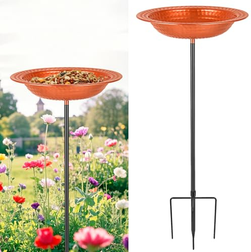 Youery Bain d'oiseaux pour Extérieur Abreuvoir Oiseaux, Abreuvoir Oiseaux Exterieur sur Pied, Hauteur 95CM, Bains pour Oiseaux Sauvages Décoration Jardin, Mangeoire Oiseaux Exterieur