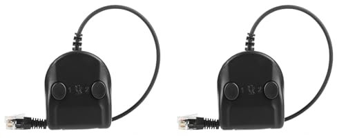 SUNGOOYUE 2 PCS Crystal Headset Telephone Training Box Splitter Adapter Volume Control Intelligent Sound Closed