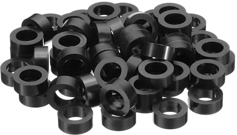 PATIKIL Rondelle in ABS Presa Elettrica M10, 60Pz 10,2mm ID, 16mm OD, 6mm L Senza Filettatura, Rondelle di Supporto Rotondo Spaziatori per Interruttori e Prese Hardware per Viti M10