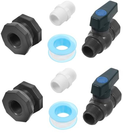 BESPORTBLE Kit de Accesorios para Agua de Lluvia Adaptador de Grifo de Manguera de 2 Piezas Y Juego de Desviador para Manguera de Jardín de PVC Resistente a La Intemperie