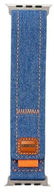 FFHDJL Nylon Loop Strap for Apple Watch Band Ultra 49mm 44mm 45mm 40mm 41mm 38mm 42mm 46mm Armband Iwatch Series10 8 9 7 6 5 3 SE Watchbands(Blue,S10 46MM)
