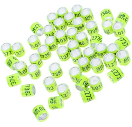 Toddmomy 10pezzi Fascetta per Zampe di Piccione Numerata Anelli Identificativi per Piccioni Accessori per Uccelli Forniture per Piccioni Anello per Zampe di Piccione Standard