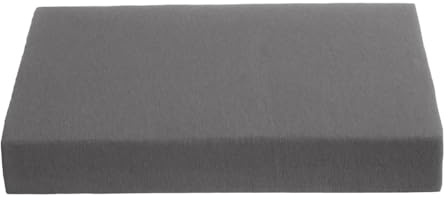 Ambiante Baumwolle Spannbettlaken für Topper mit Split 200x200/210 cm Anthrazit 100% Baumwolle Jersey