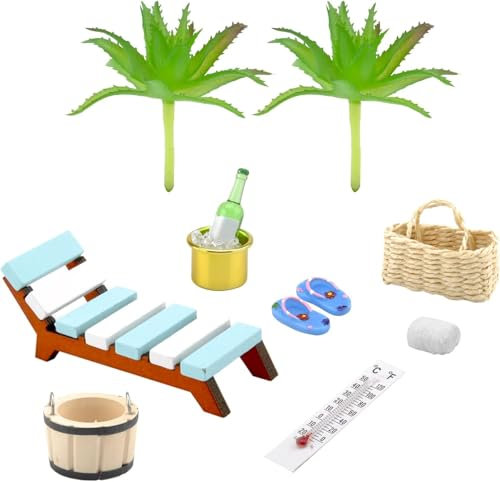 Set di accessori decorativi in miniatura, per sauna, per il benessere, 11 pezzi, per il fai da te, regalo in denaro