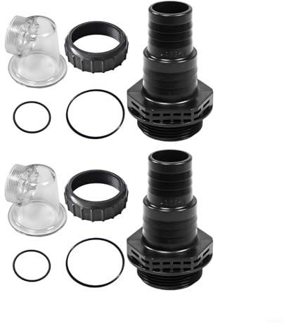 MeevrgR Kit de repuesto de prefiltro de bomba de piscina - Conjunto de cubierta transparente con boquilla y juntas tóricas, compatible con sistemas de circulación de la serie SPS (25/50/75/100