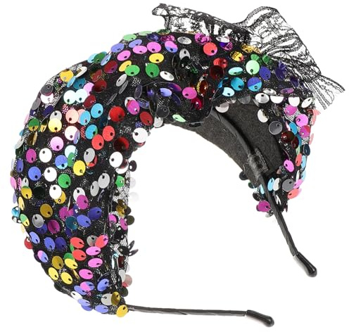 VERDANVERSE Vintage Fascinator Hut Mit Pailletten Elastischer Damen Haarreif in Einheitsgröße Retro Haarschmuck Für Teeparty Hochzeit Und Festveranstaltungen