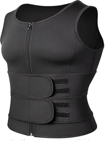 ASIYAN 2 In 1 Saunaweste for Herren, Bauchgurt Fitnessgürtel Schwitzgürtel Fitnessgürtel Abnehmen Bauchgurt Neopren Saunagürtel(XL)