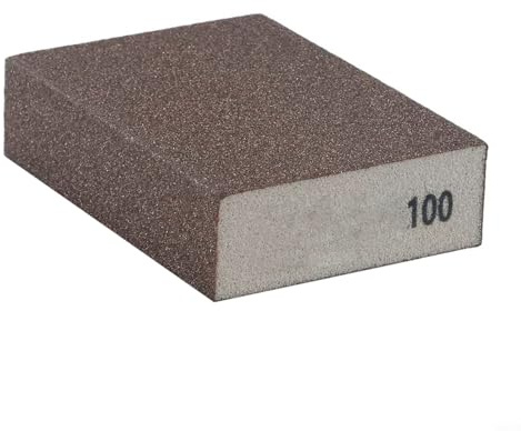 Zilimontt Lot de 2 blocs d'éponges abrasives flexibles humides et secs avec 7 options de grain 60 à 320, lavables et réutilisables pour bois, métal (grain 100)