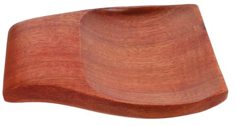 Milisten Repose-cuillère en Bois D’acacia Naturel, Compact 12x12x1,8 Cm, Support Résistant la Chaleur pour Cuillères et Ustensiles Cuisine, Accessoire Pratique pour Plan de Travail