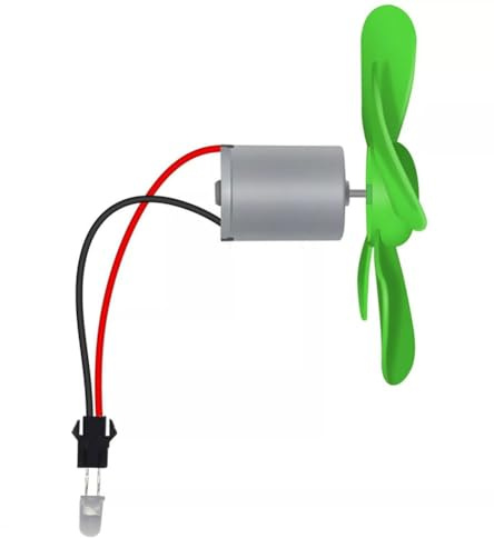 EasyByMall Mini generatore eolico con lame, motore da 12 V, modello di energia alternativa per esperimenti scientifici fai da te e progetti educativi