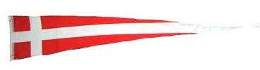 Fahnenwelt Langwimpel Dänemark Fahne Flagge Wimpel NEU - Rot, Rot Weiß - 30 cm x 150 cm