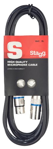Stagg Mikrofonkabel, XLR/XLR (m/f), 1 m (3'), blå ring