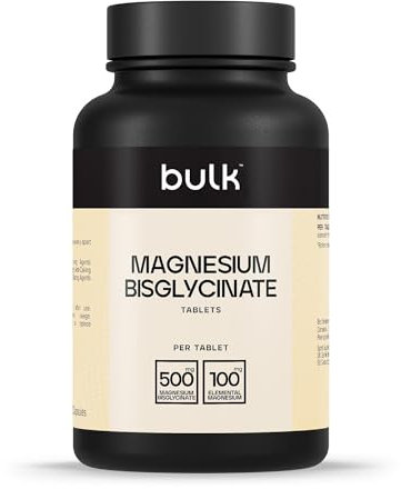 Bulk Magnesium Glycinate Bisglycinate Tablets, 1000mg, 60 Tablets, High Absorption, Supports Muscle Function, Sleep, Bone Health and Energy, Vegan, Non-GMO, Gentle on Stomach, Packaging May Vary