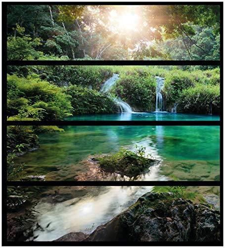 Wallario Möbelfolie/Aufkleber, geeignet für IKEA Malm Kommode mit 4 Schubfächern - Klebefolie Türkisgrüner See im Nationalpark in Guatemala