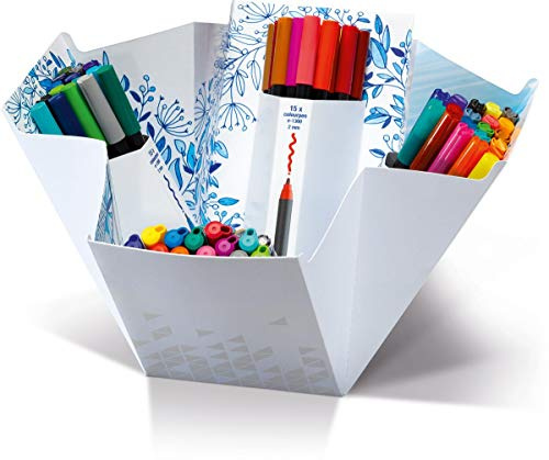 edding Colour Happy Big Box - 70er Set - Pinselstifte, Fasermaler, Gelroller, Pastellstift, Fineliner - Farbmixer für Farbverläufe - großes Set - fürs Zeichnen, Malen, Hand-Lettering, Bullet-Journals