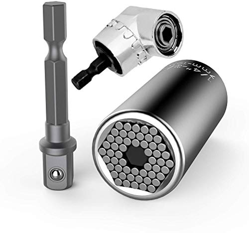 Steckschlüssel Newder Universalschlüssel Universal Nuss Universal-Steckschlüssel Multi Funktions Handwerkzeuge 7-19mm mit 105° Winkelschrauber Vorsatz Adapter Reparatur Werkzeuge