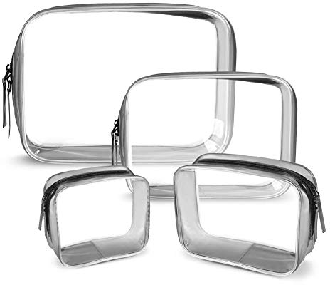 DIWUJI PCS Klare Reise-Kulturtasche, PVC-Kosmetik-Tragetasche mit Reißverschluss, transparente, wasserdichte Make-up-Tasche, Toilettenartikel-Organizer-Etui, verschiedene Größen für Männer, Frauen un