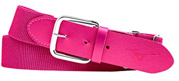 Mizuno Unisex Classic Elastic Baseball/Softball Belt , Adult One Size Fits All, Shocking Pink