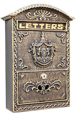 QLLL Antiker Englischer Standbriefkasten, Dekorativer Briefkasten, 27,5 X 10,2 X 40 cm