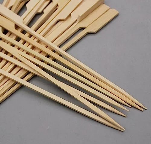 EH 50 stycken sheakspett av bambu, 18 cm långa träspett, tillverkade av 100 % biologiskt nedbrytbart material, grillspett, köttspett, cocktailspett, fingermat