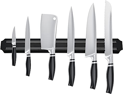 AIBAOBAO 38CM New Version Magnetic Knife Holder, 15 Inch Premium Magnetic Knife Holder for Refrigerator, Kitchen Utensil Tool, Strip, Bar Rack, Chef, Woman, Kitchen Gift