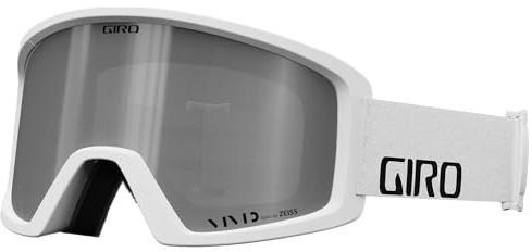 Giro Blok Wordmark Masque Ski Snowboard Goggle – Anti-Fog – Technologie de Ventilation EVAK – Technologie de Lentille VIVID – Optics by ZEISS – White, Taille: OS