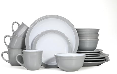 Waterside - 16 Piece Camden Dinner Set - Grey