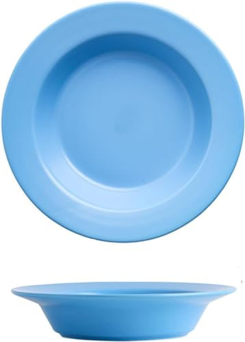 Bol à ramen, bol à salade, bol à fruits, bol à ramen, grands bols de service, grande assiette creuse en céramique avec rebord, bol à pâtes Lot de 2, allant au micro-ondes et au four.-Rose-20x20x4cm,50