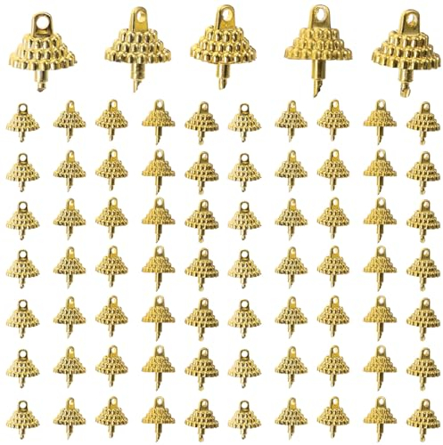 ifundom Weihnachtskugelaufhaenger Anhängerkappen Kugelanhänger-bastelteile Christbaumkugel-aufhängungskappen DIY-hängekugeln-Accessoires