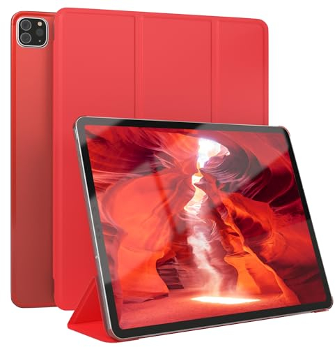 EAZY CASE - Hülle für iPad Pro 12.9 [Modell 2018/2020/2021/2022] - 12.9 Zoll Hülle für iPad 12.9 Pro Case - Hülle Tablet Cover - Smartcase zum Aufstellen - Klappcase Auto Sleep Wake Up Rot