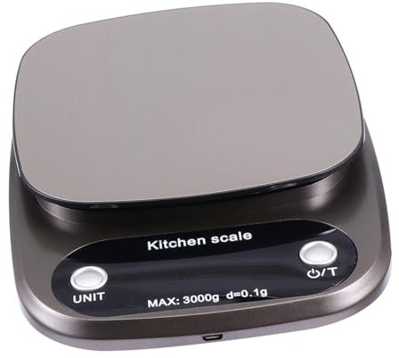 SHOWERORO Báscula de Cocina Portátil Recargable Báscula Digital Báscula de Alimentos de Cocina Precisión de 0 1 G Construcción de Acero Inoxidable