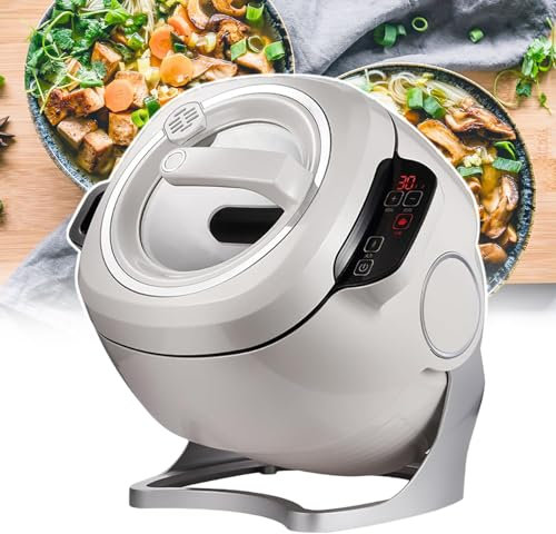 Automatischer Kochwok, Pfannenrührmaschine In Trommelform, 2000 W Feuerkraft, 360°-Drehung Und Rundum-Heizung, 3 Geschwindigkeitsstufen Einstellbar, Für Kantinen, Restaurants