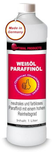 Optimal Products Huile de paraffine 1 l I Huile minérale hautement raffinée, neutre et incolore avec un degré de pureté élevé I Paraffine non toxique I Huile blanche