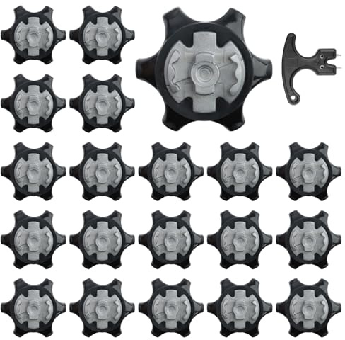 GTNCE 20PCS Golf Shoe Spikes Set Replacement Golf Spikes with Cleats Wrench
