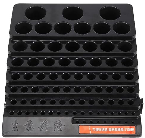 Asyduey Caja de Almacenamiento de Brocas Fresa Cortadora Ahorro de Espacio Taladro Acabado Soporte Caja de Organizador Caja para el Hogar DIy Uso de la CarpinteríA