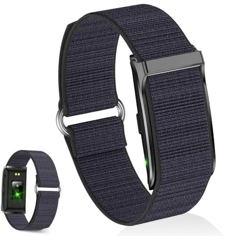 Orologio Fitness Sportivo Uomo Donna, 22g Ultraleggero Salute Senza Schermo Smartwatch, 24/7 Fitness Tracker Pressione Misurare, GPS Corsa Contapassi, 35 Giorni, Impermeabile 1ATM, Smart Band