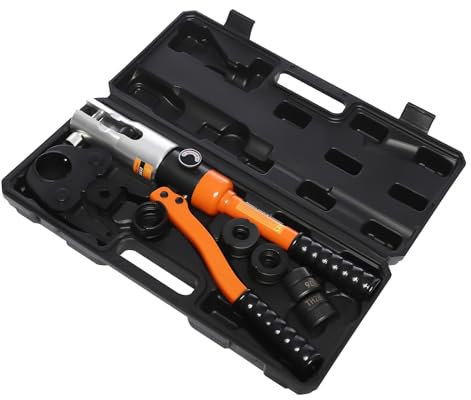 Pinza a pressa idraulica professionale, set di contorni TH (TH16-32), 10 tonnellate con testa girevole a 360°, per tubi in alluminio, PEX e PB