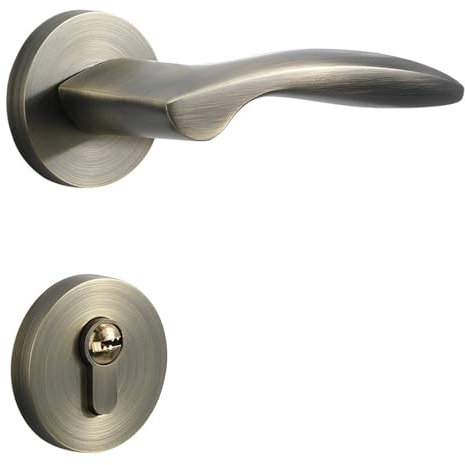 Serrure de porte intérieure, serrure de porte de chambre à coucher, serrure de porte magnétique silencieuse, serrure de porte en bois ancien vert, serrure américaine