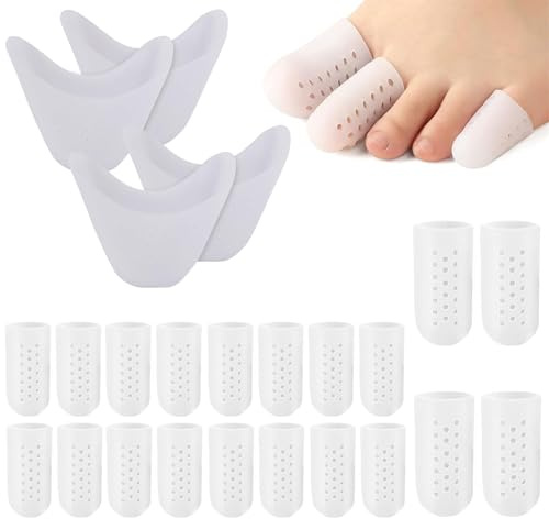 Protezione Dita Piedi, Piede Suggerimento Manicotto, Copri Dita Salvapunta, Cappucci Copri Dita In Gel, Salvapunte In Silicone, Protezione Alluce per Scarpe A Punta Ballet e Danza Classica