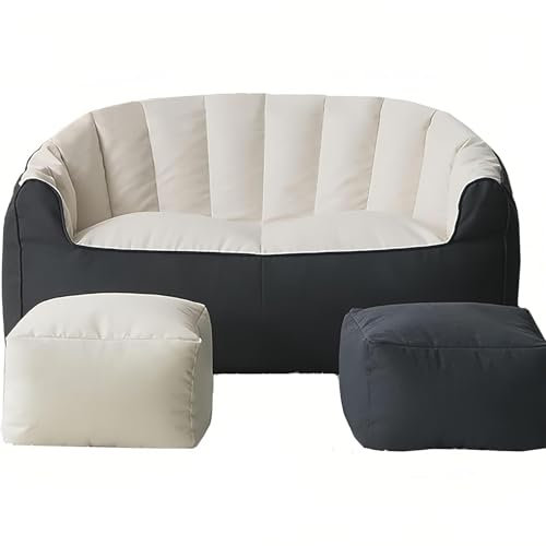 SAYEYBU Lazy Sofabezug, GroßEr Sitzsack Bezug FüR 2 Personen, Sitzsack Bezug Mit Hoher RüCkenlehne, (Ohne FüLlung), FüR Wohnzimmer, Schlafzimmer, Balkon,01
