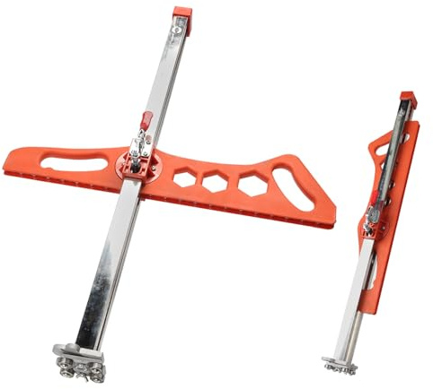 Miosugo Manual Drywall Cutter with Foldable Handle, Plasterboard Cutting Aid with Scale, Adjustable Guide Rail, Safety Plasterboard Cutting Tool for Wall, Construction, Decoration