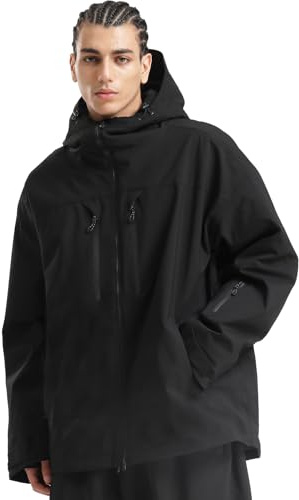 GSOU SNOW Snowboard Jacket Men Baggy Ski Jacket Waterproof Snow Coat Insulated Hooded Clothes for Winter Outdoor