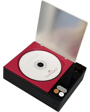 Lettore musicale HiFi portatile con supporti multiformato e altoparlanti incorporati, design in ABS durevole, per viaggi, casa, ufficio, lettore CD vintage con ABS